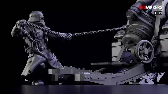 Heavy Mortar - Artillery of the Imperial Force 3D print model 7
