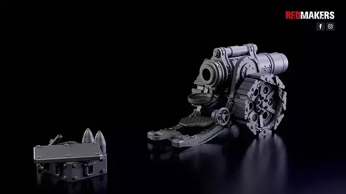 Heavy Mortar - Artillery of the Imperial Force 3D print model 4