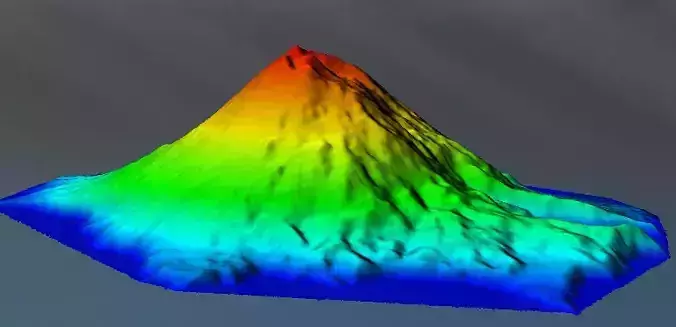 Segula island Alaska high resolution Elevation 3D print and 