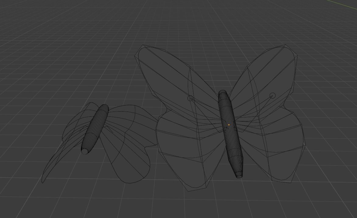 Butterflies bathroom in woods Low-poly 3D model_6