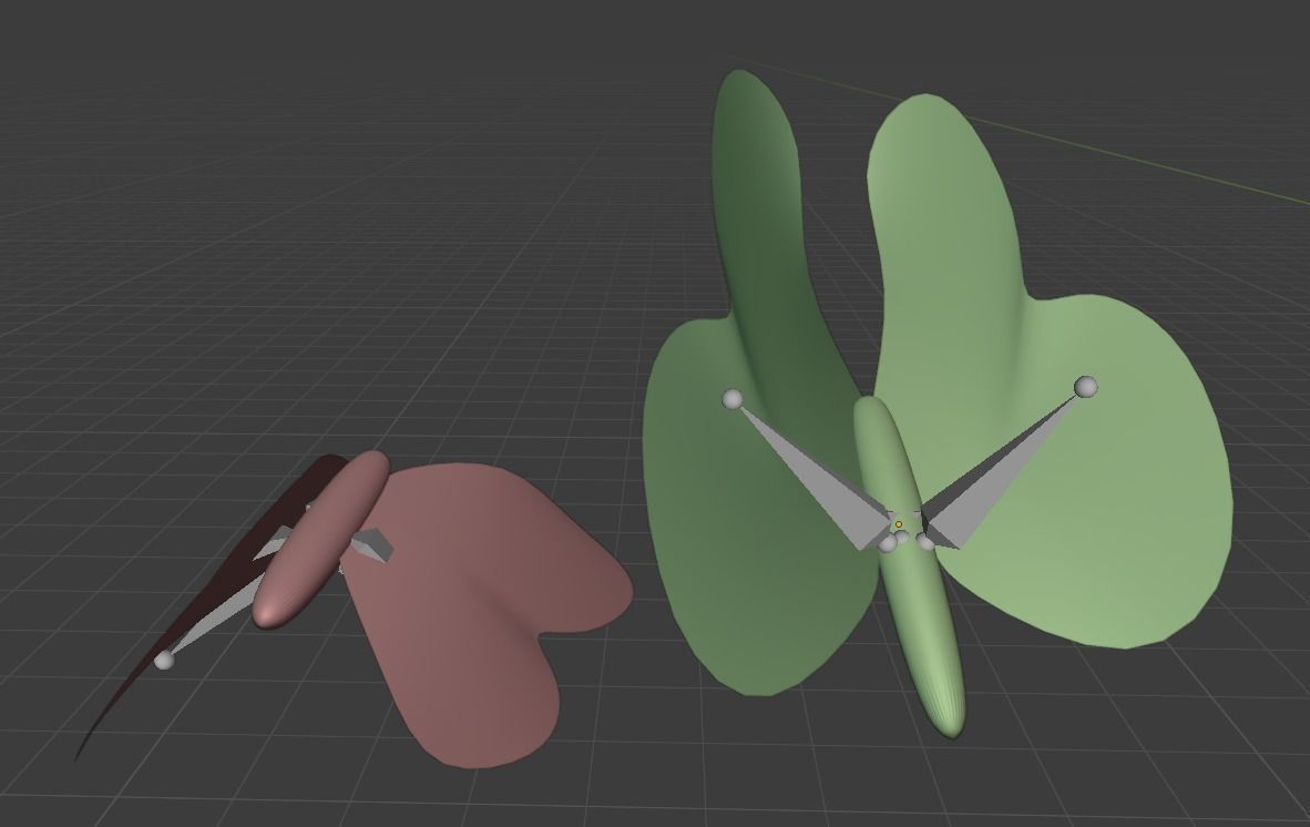 Butterflies bathroom in woods Low-poly 3D model_4