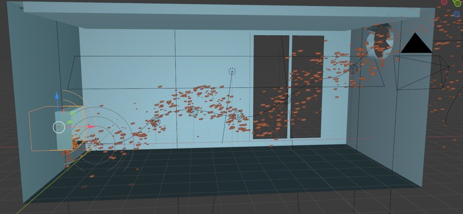 Butterflies bathroom in woods Low-poly 3D model_2