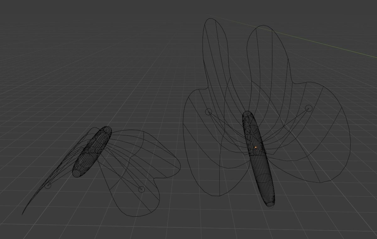 Butterflies bathroom in woods Low-poly 3D model_5