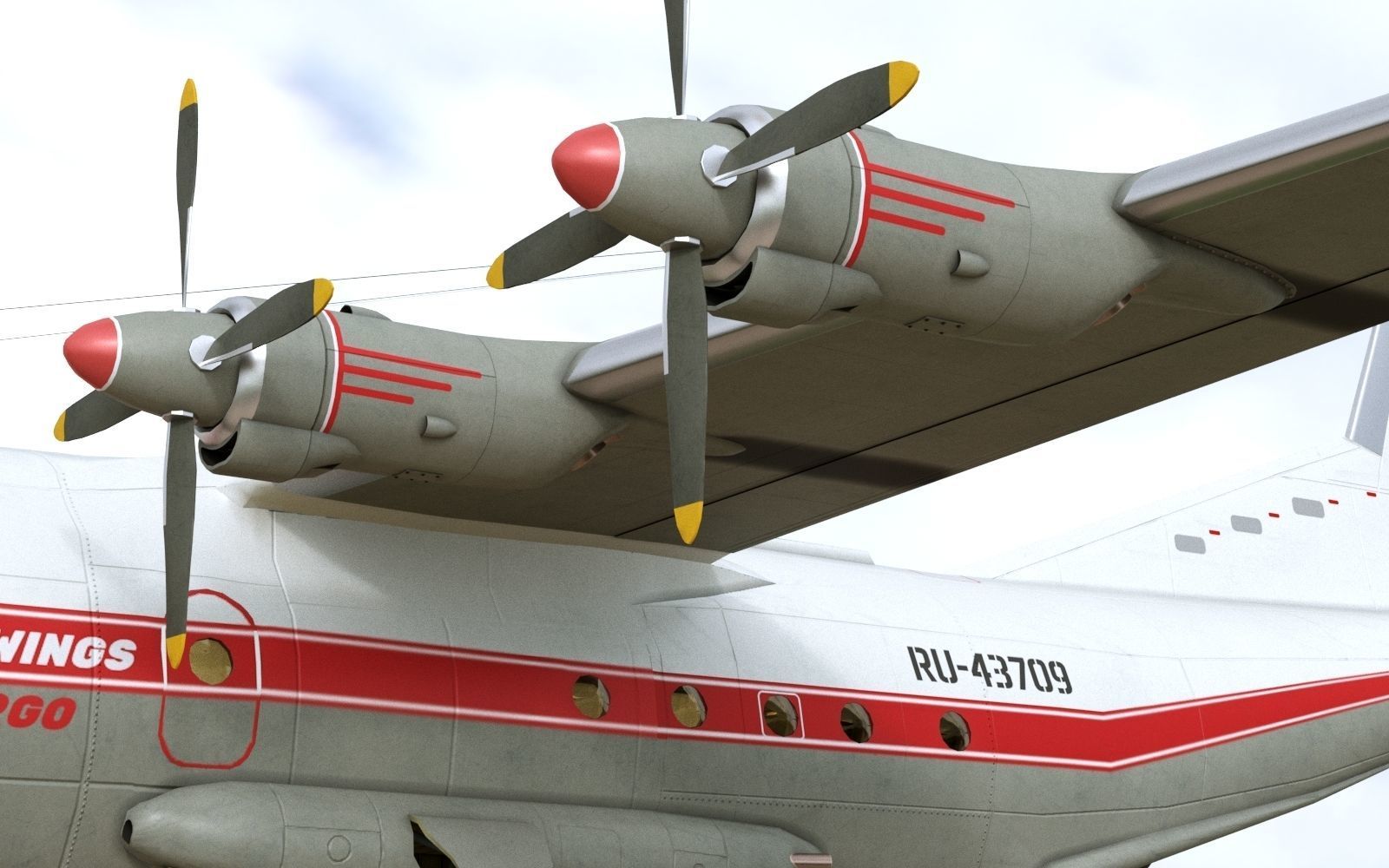 Antonov An-12B conversion 3D model_10