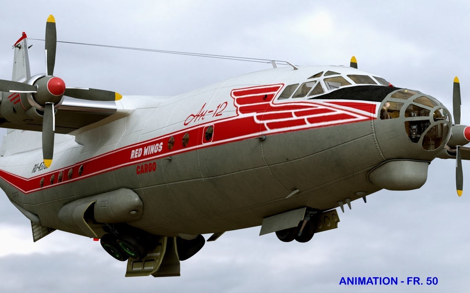 Antonov An-12B conversion 3D model_8