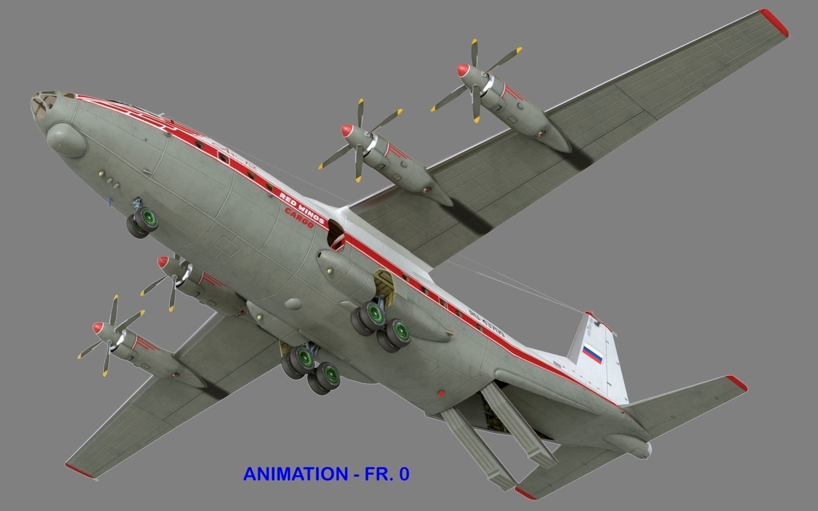 Antonov An-12B conversion 3D model_4
