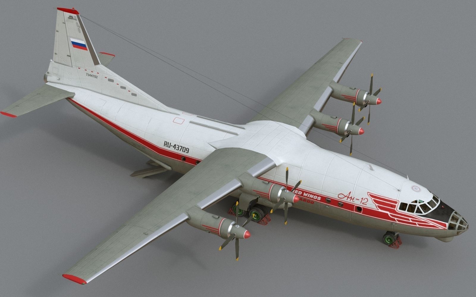 Antonov An-12B conversion 3D model_3