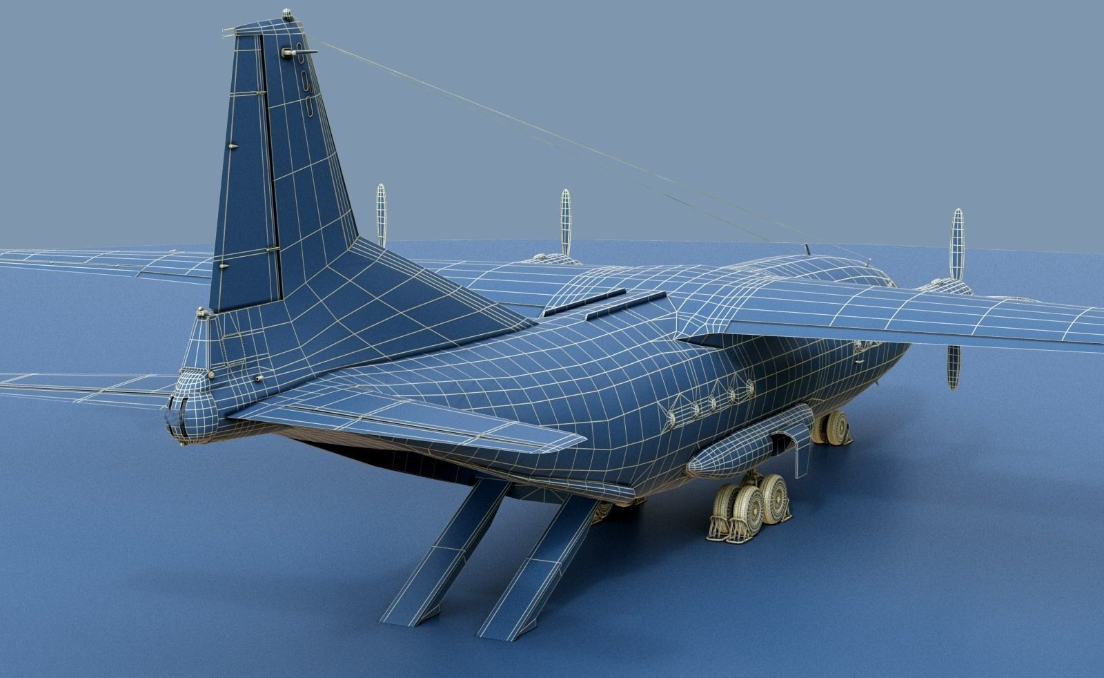 Antonov An-12B conversion 3D model_22