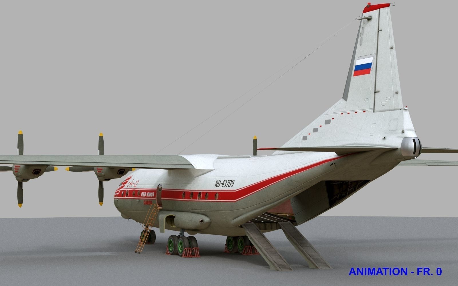 Antonov An-12B conversion 3D model_7