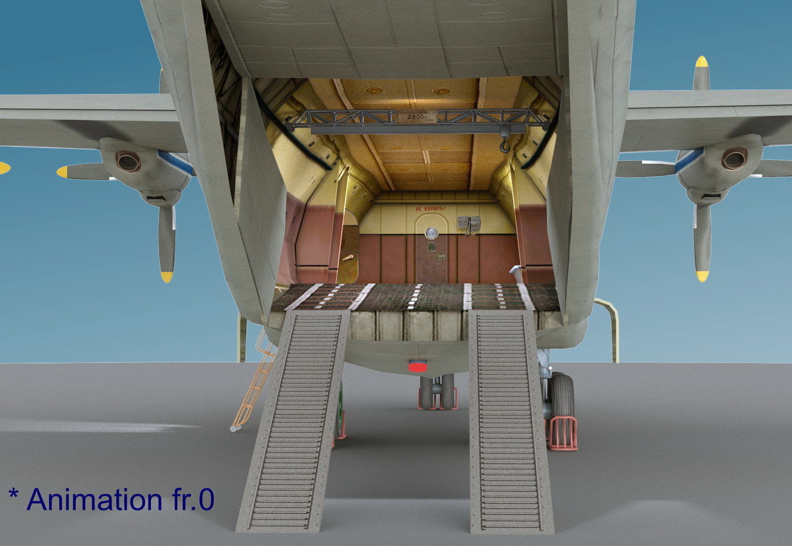 Antonov An-12B conversion 3D model_11