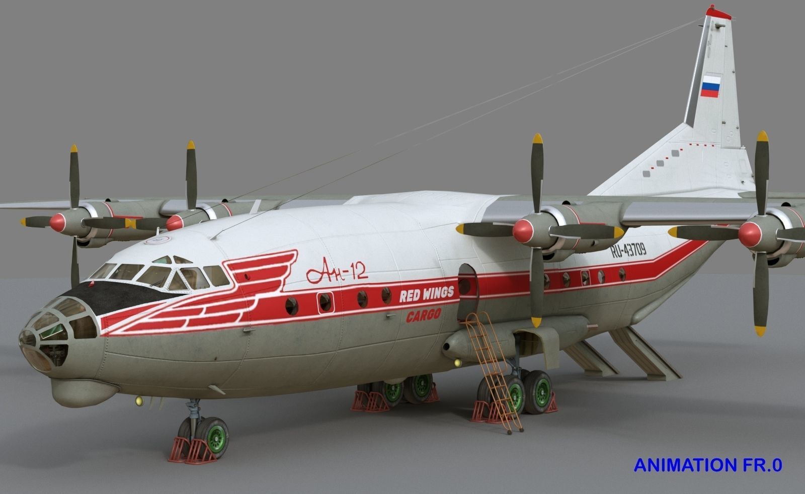 Antonov An-12B conversion 3D model_1