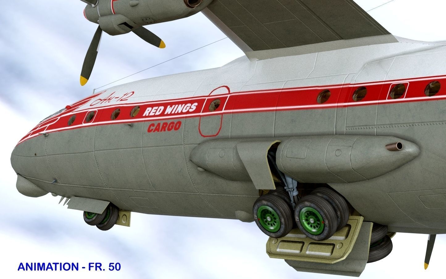 Antonov An-12B conversion 3D model_9