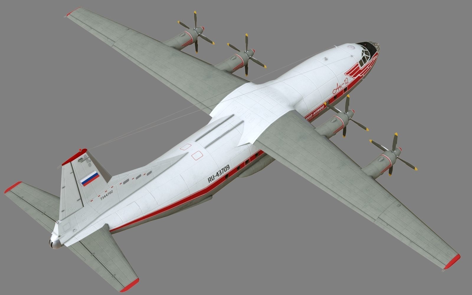 Antonov An-12B conversion 3D model_6