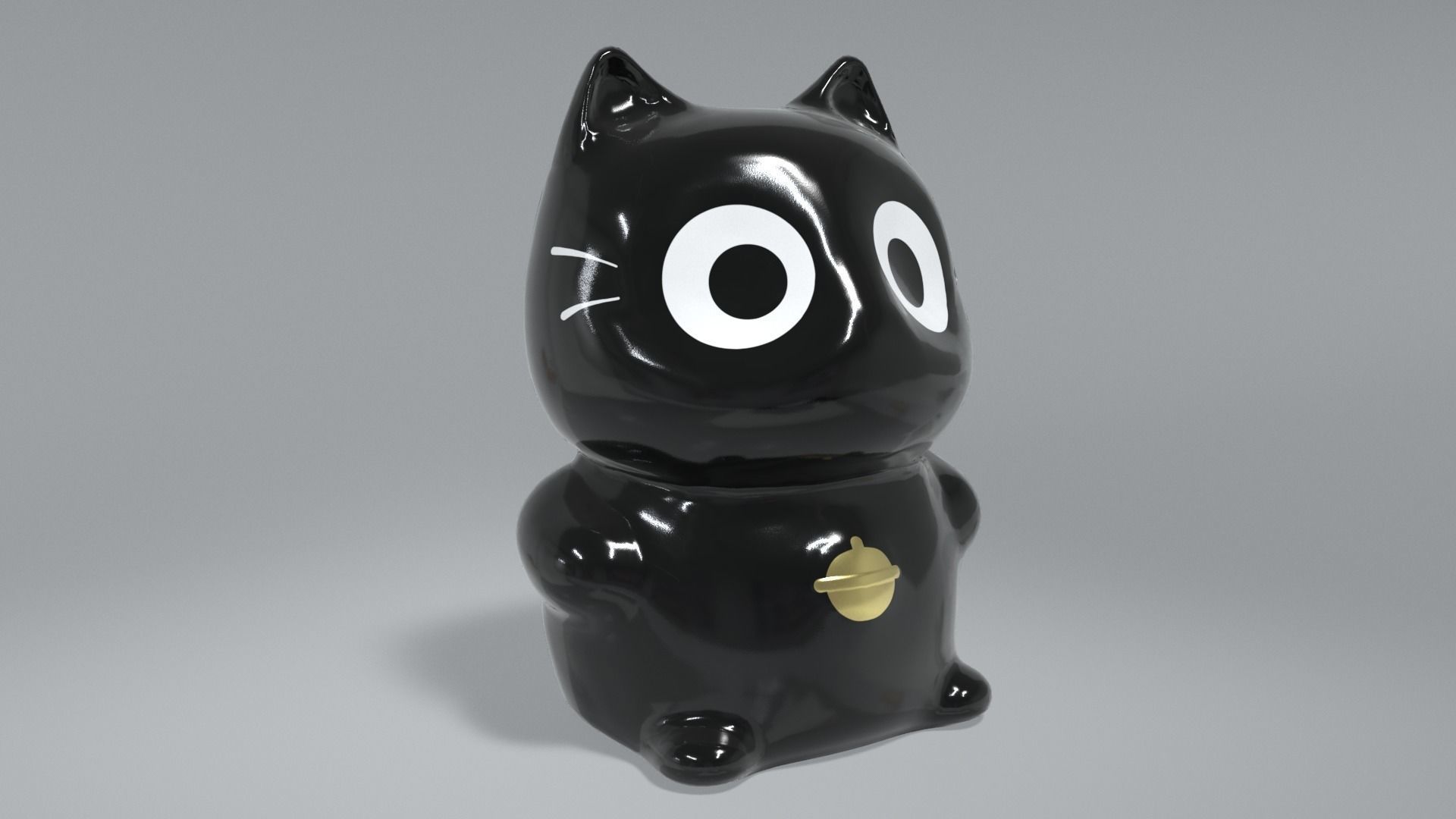 Japanese dolls and fortune cats collection 3D model_23