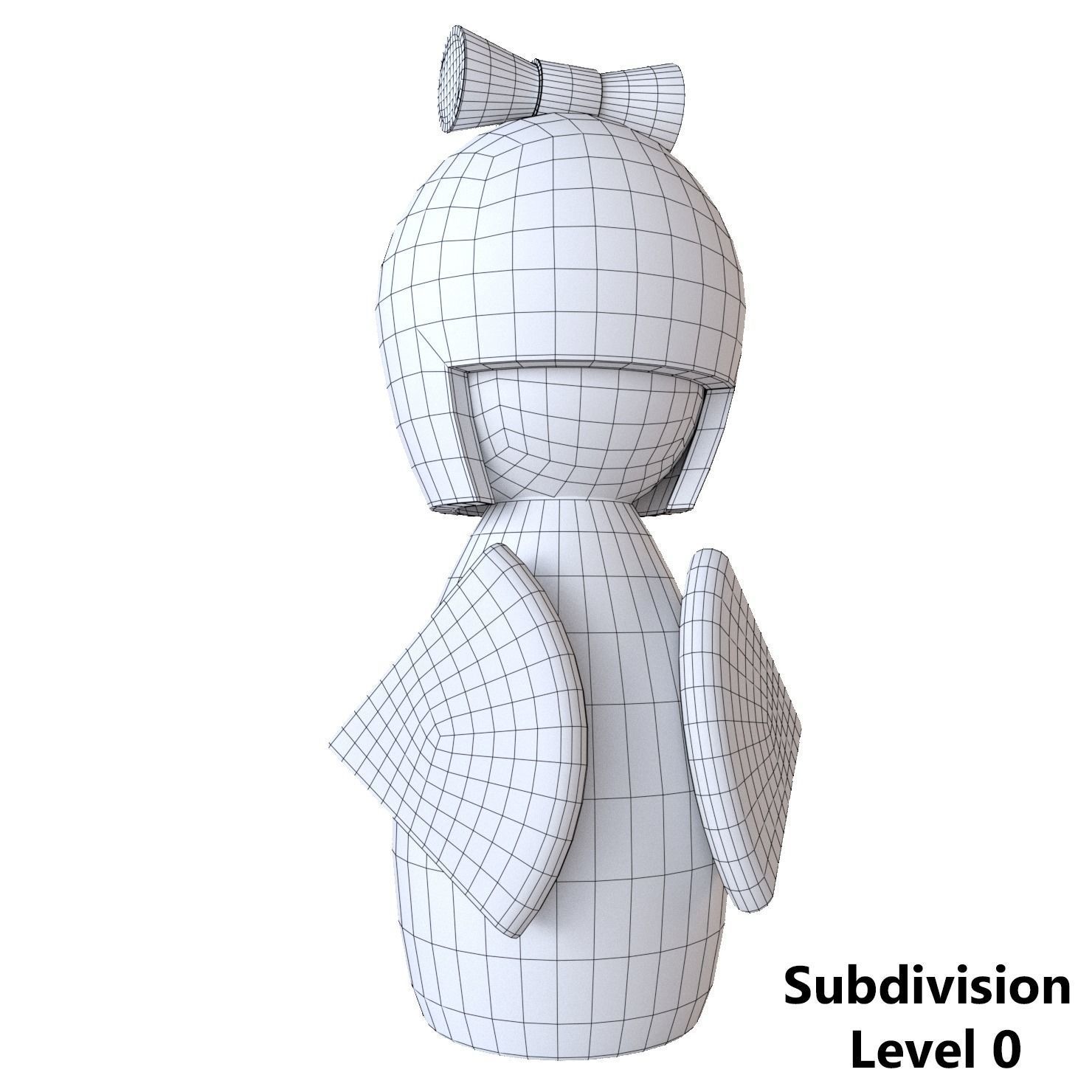 Japanese dolls and fortune cats collection 3D model_4