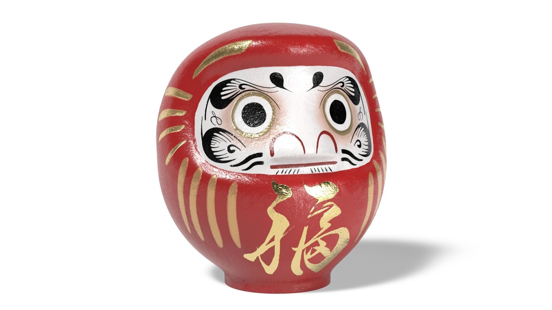 Japanese dolls and fortune cats collection 3D model_13