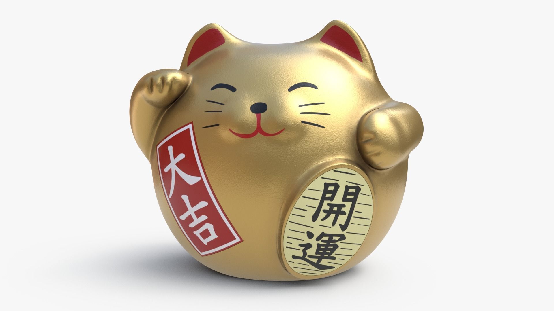 Japanese dolls and fortune cats collection 3D model_8