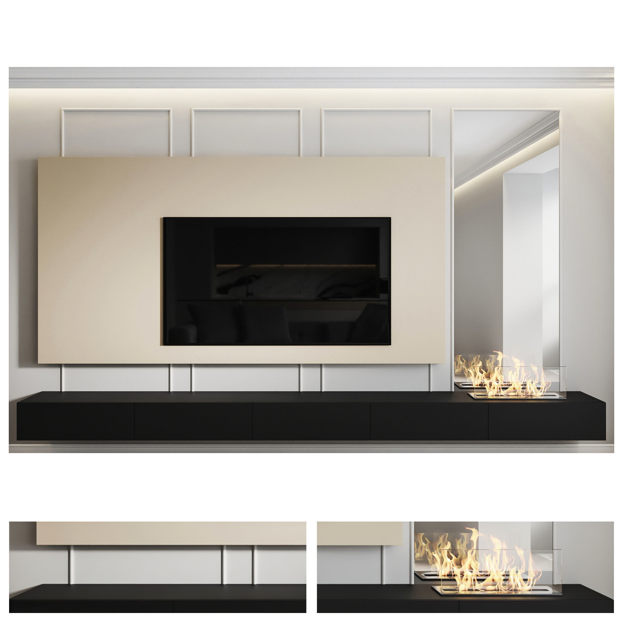 WALL TV SET 3 3D model_3