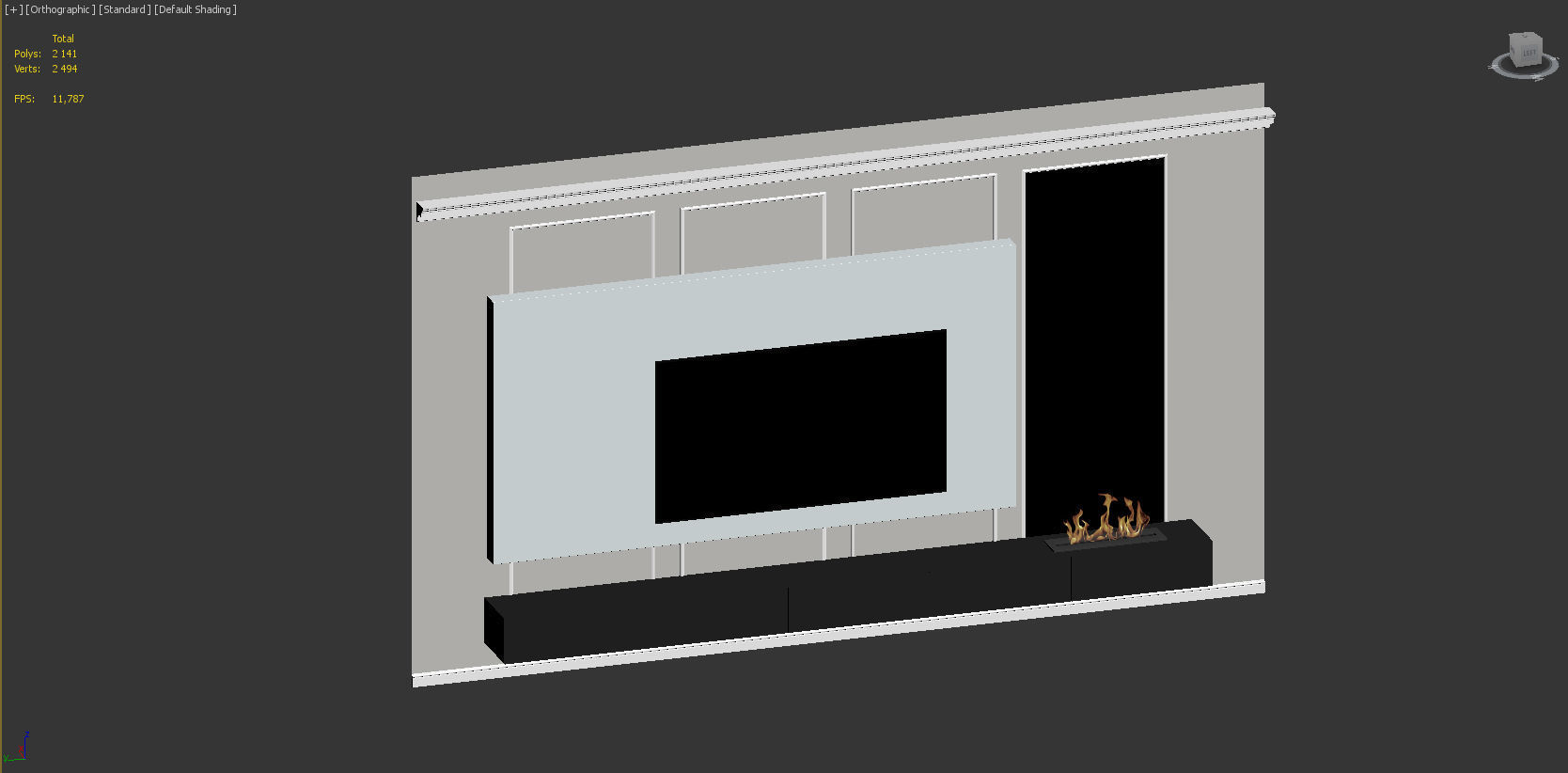 WALL TV SET 3 3D model_5