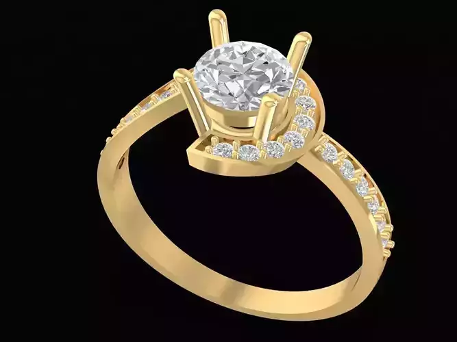 Modern Twist Diamond Engagement Ring for Women 2538