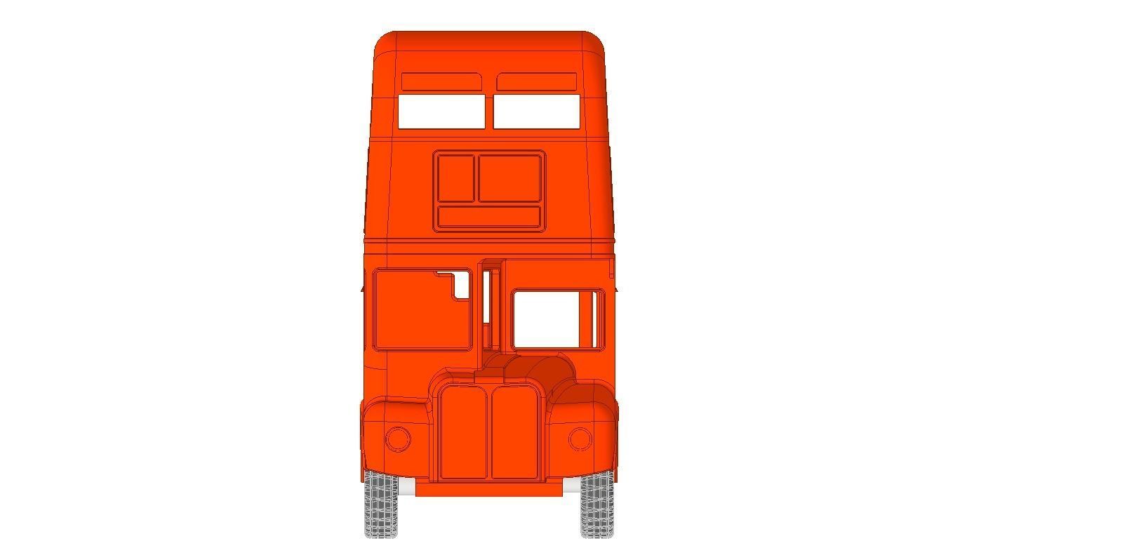 London bus 1 to 43 scale 3D print model_13