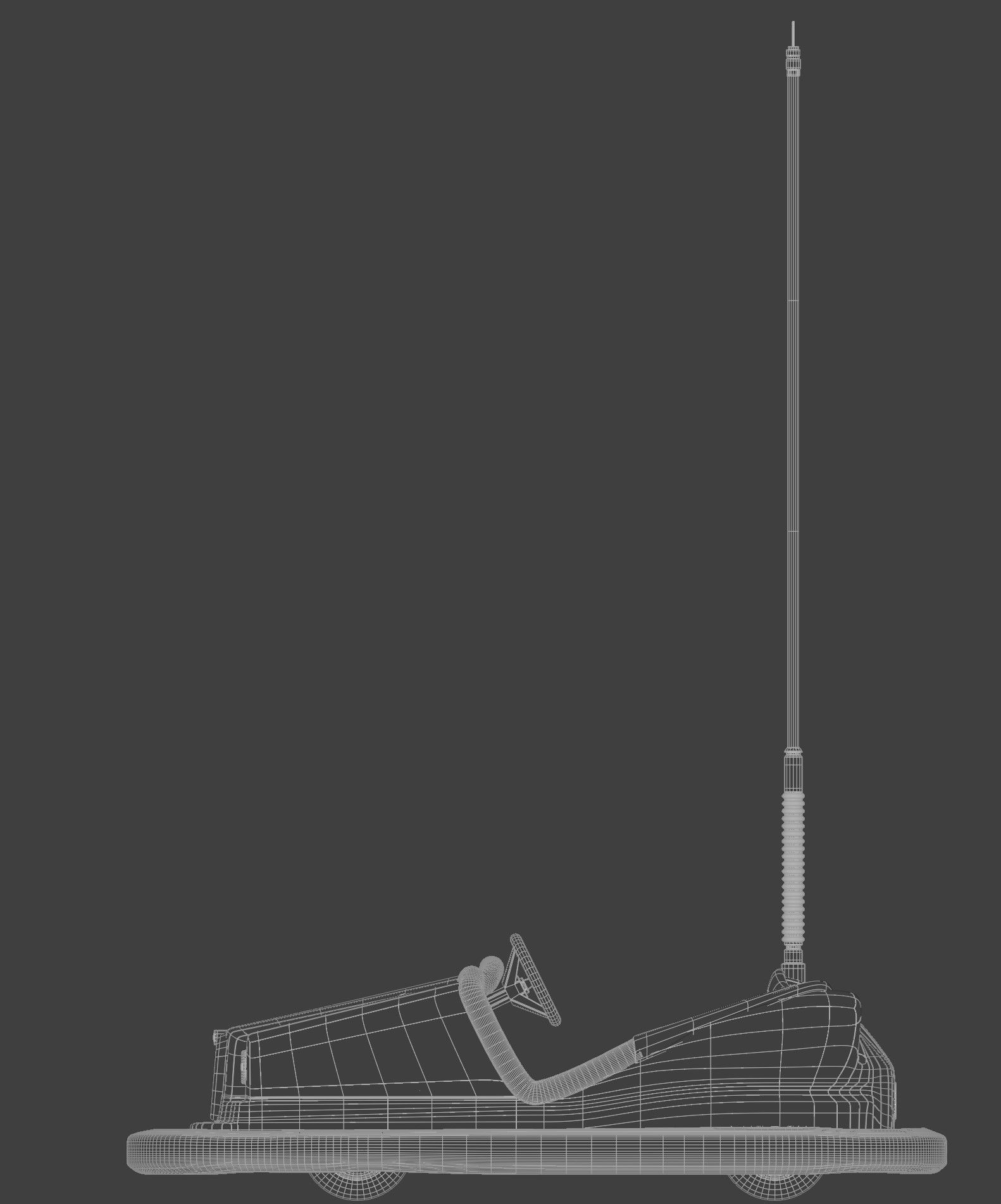 Old Bumper car 3D model_9