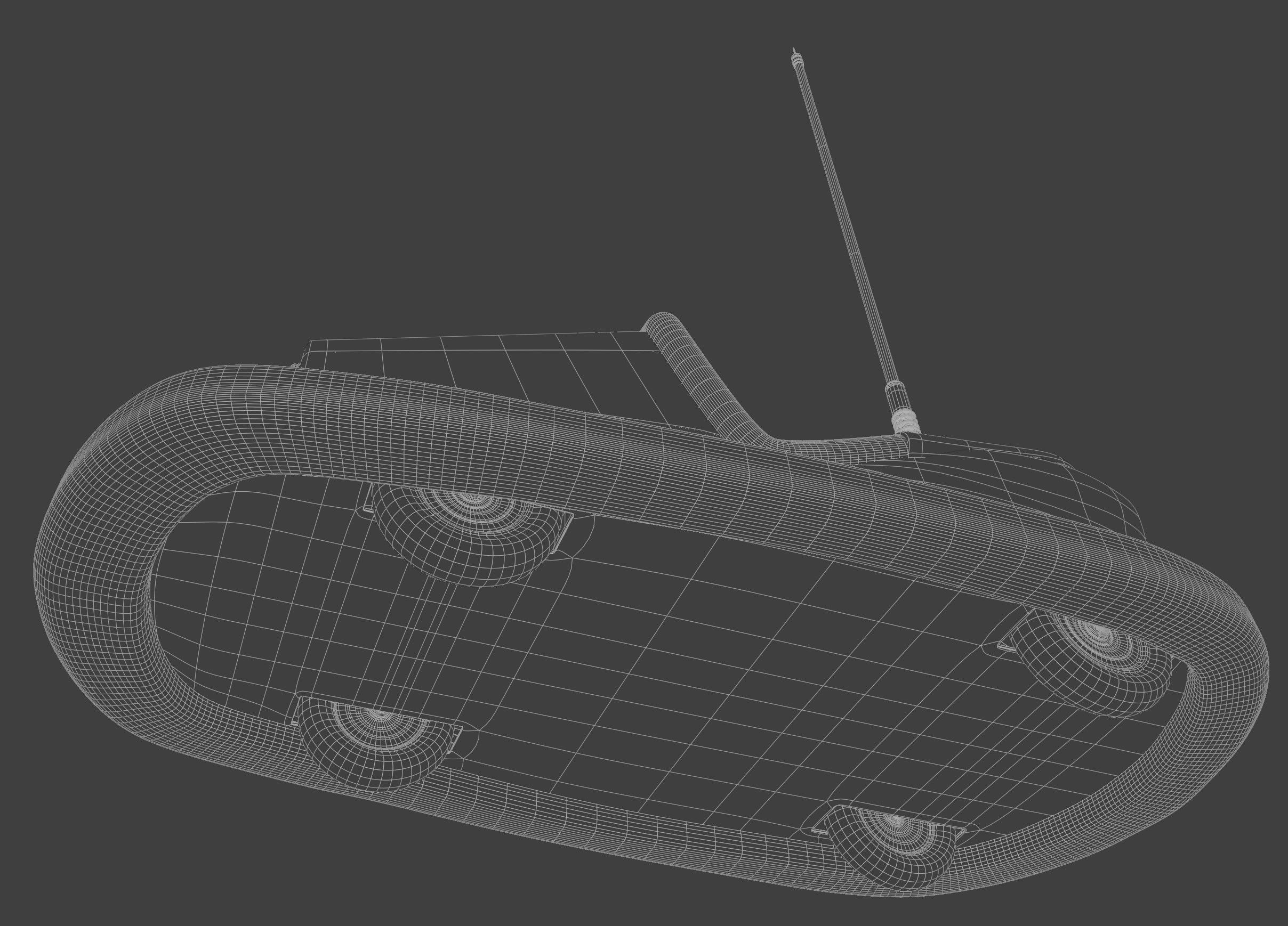 Old Bumper car 3D model_10