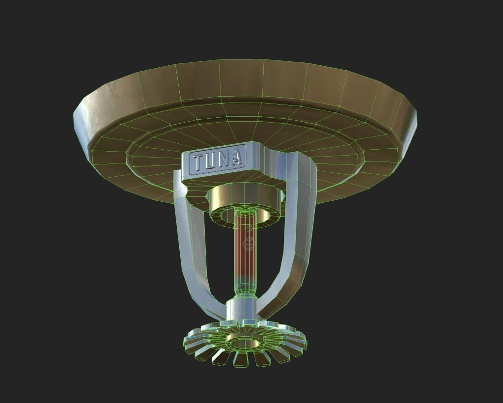 Sprinkler Low-poly 3D model_8