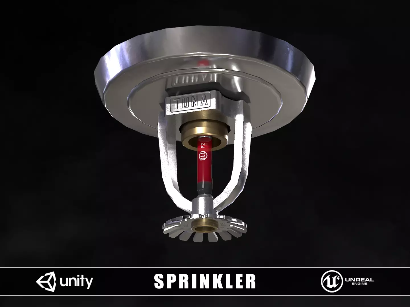 Sprinkler Low-poly 3D model_0