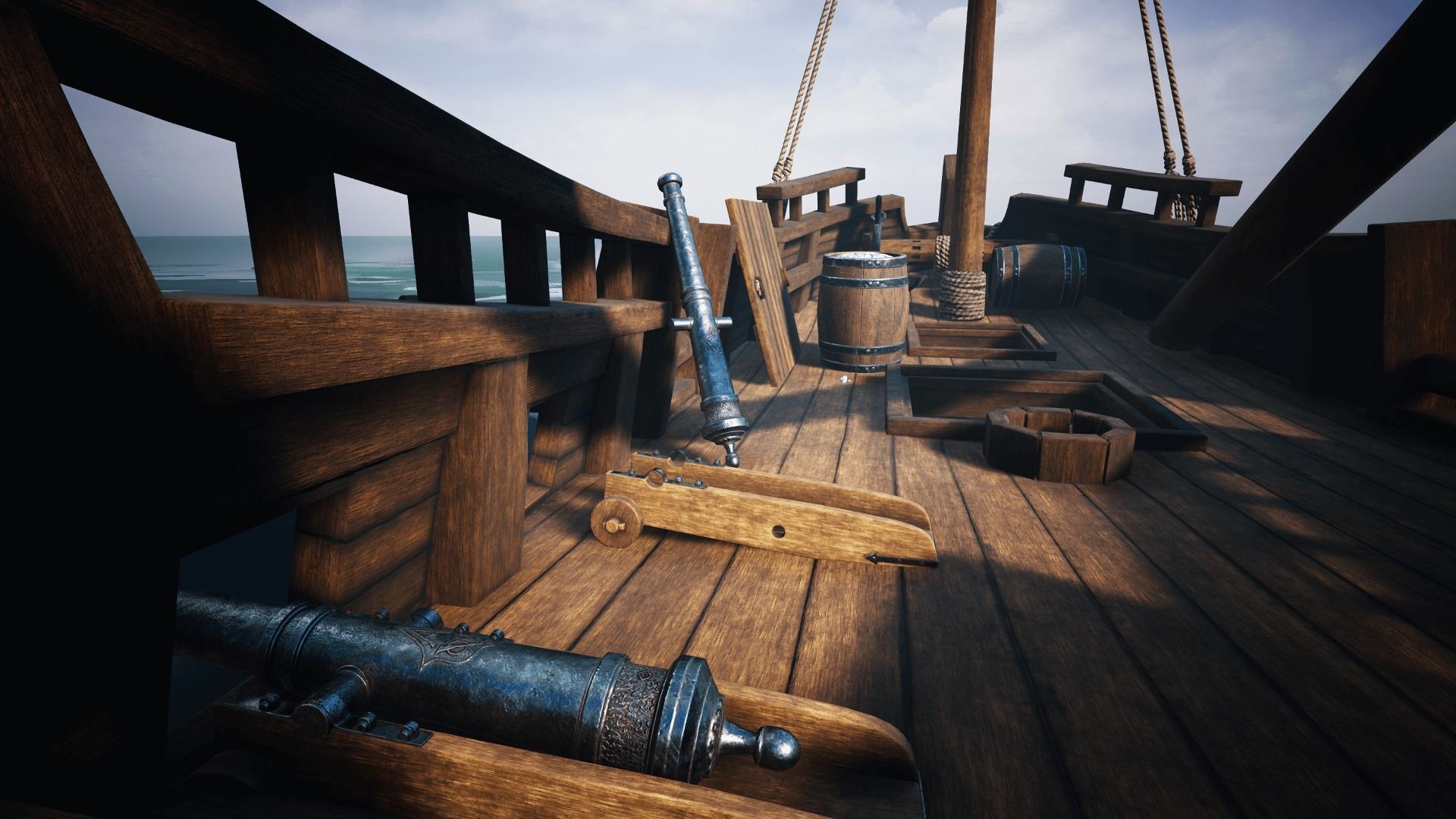 Herring Buss Ship Low-poly 3D model_16