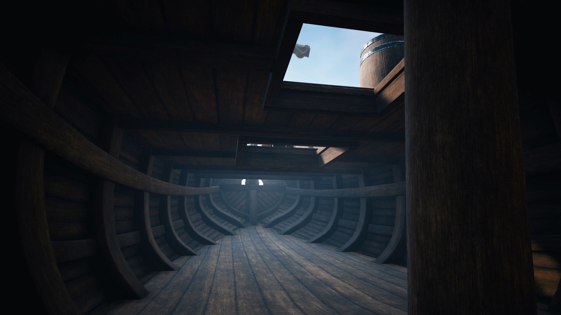 Herring Buss Ship Low-poly 3D model_13