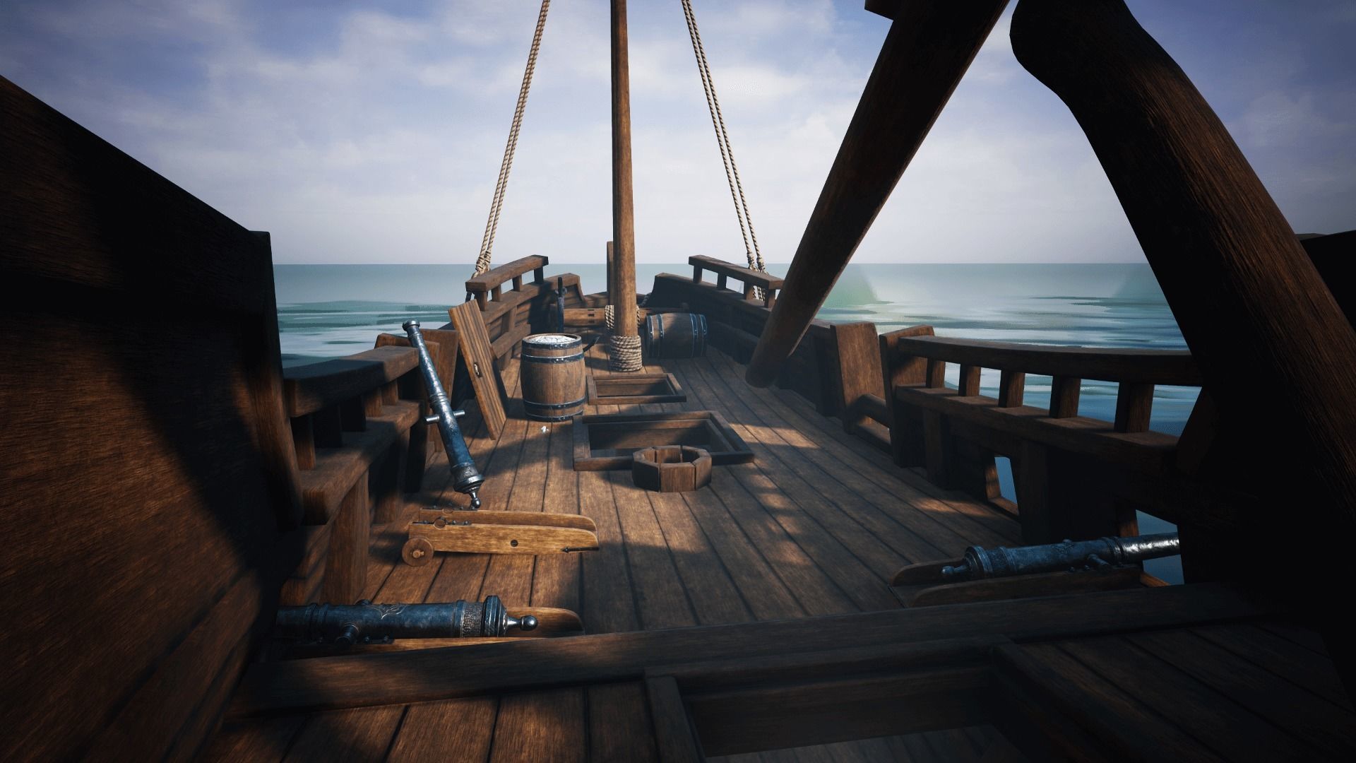 Herring Buss Ship Low-poly 3D model_14