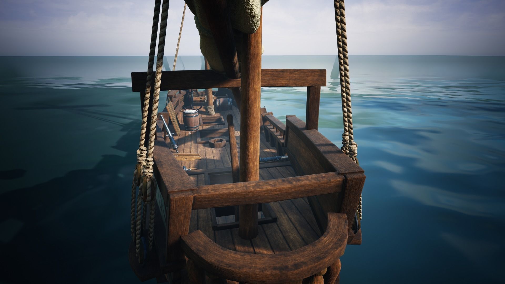 Herring Buss Ship Low-poly 3D model_17