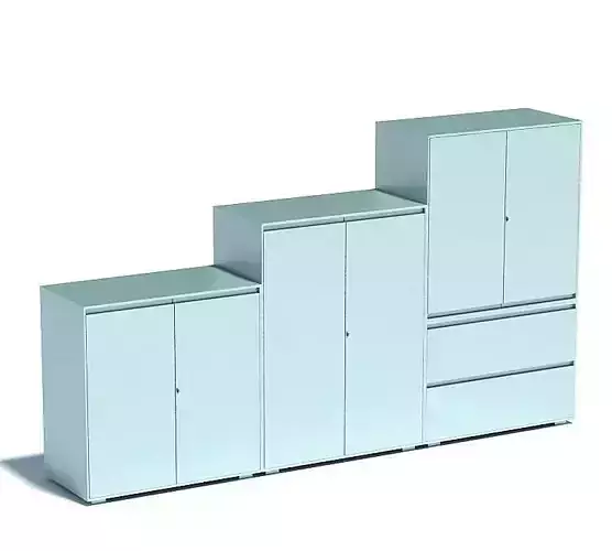 White Tiered Cabinets