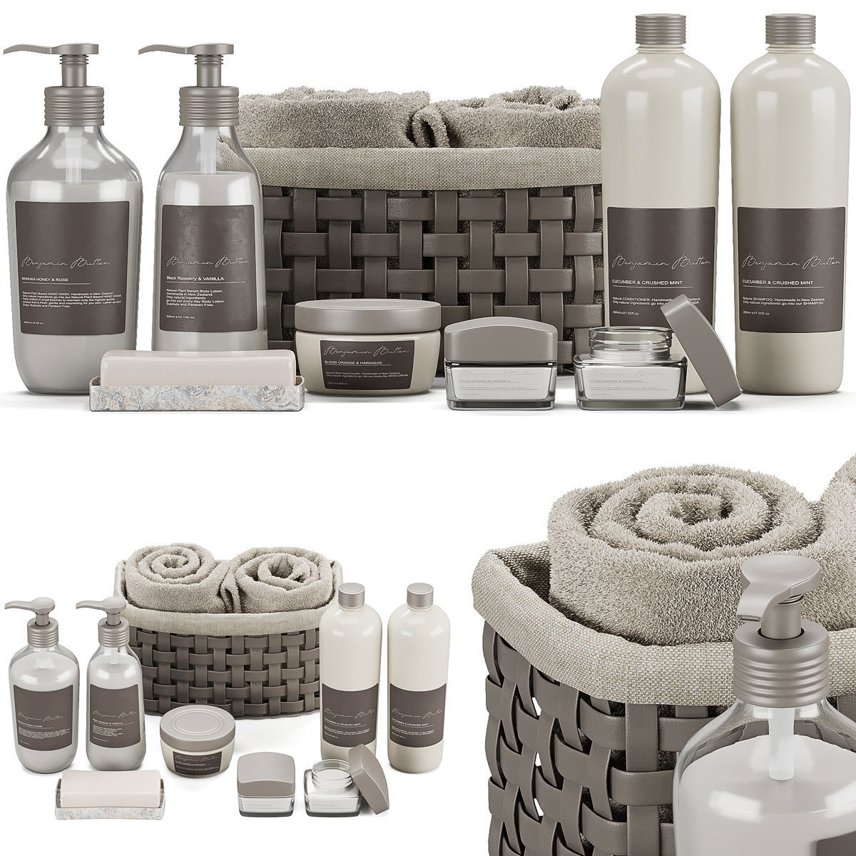 Bathroom Set body care gift 3D model_3