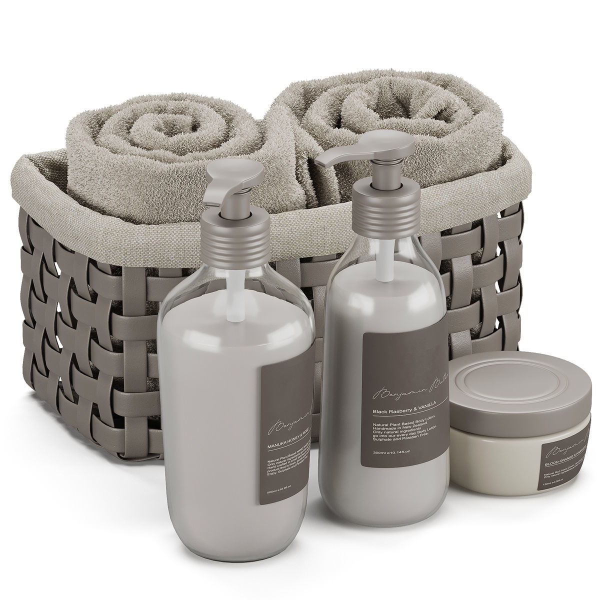 Bathroom Set body care gift 3D model_1