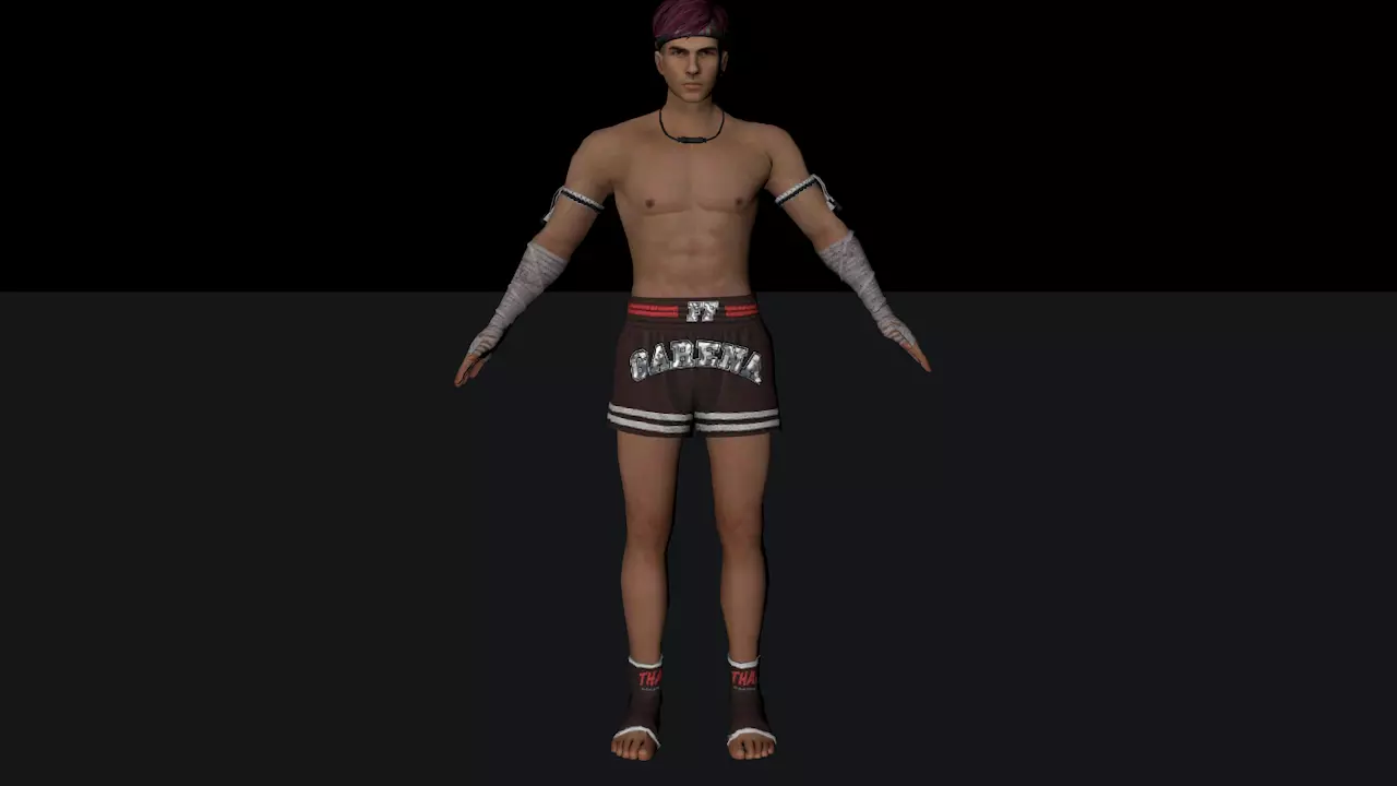 kla character garena free fire Low-poly 3D model_0