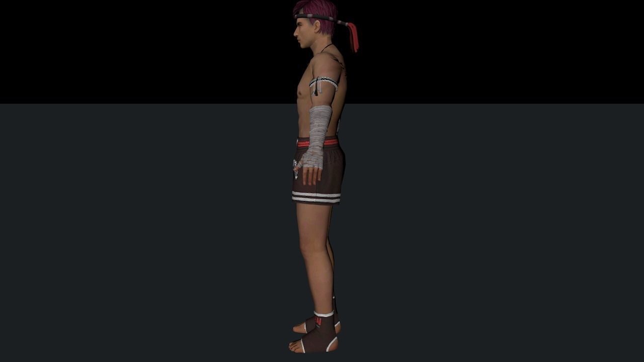 kla character garena free fire Low-poly 3D model_1