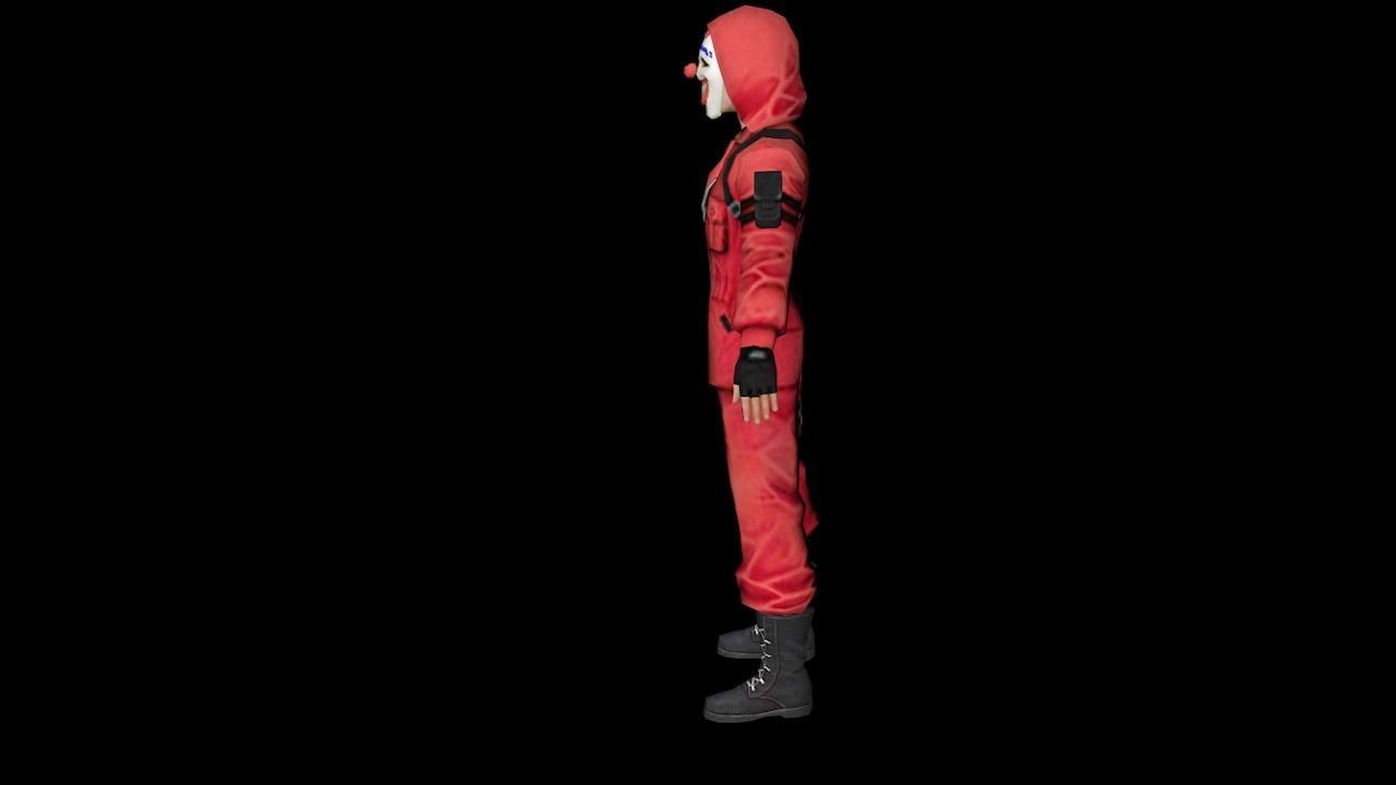 red criminal Low-poly 3D model_1