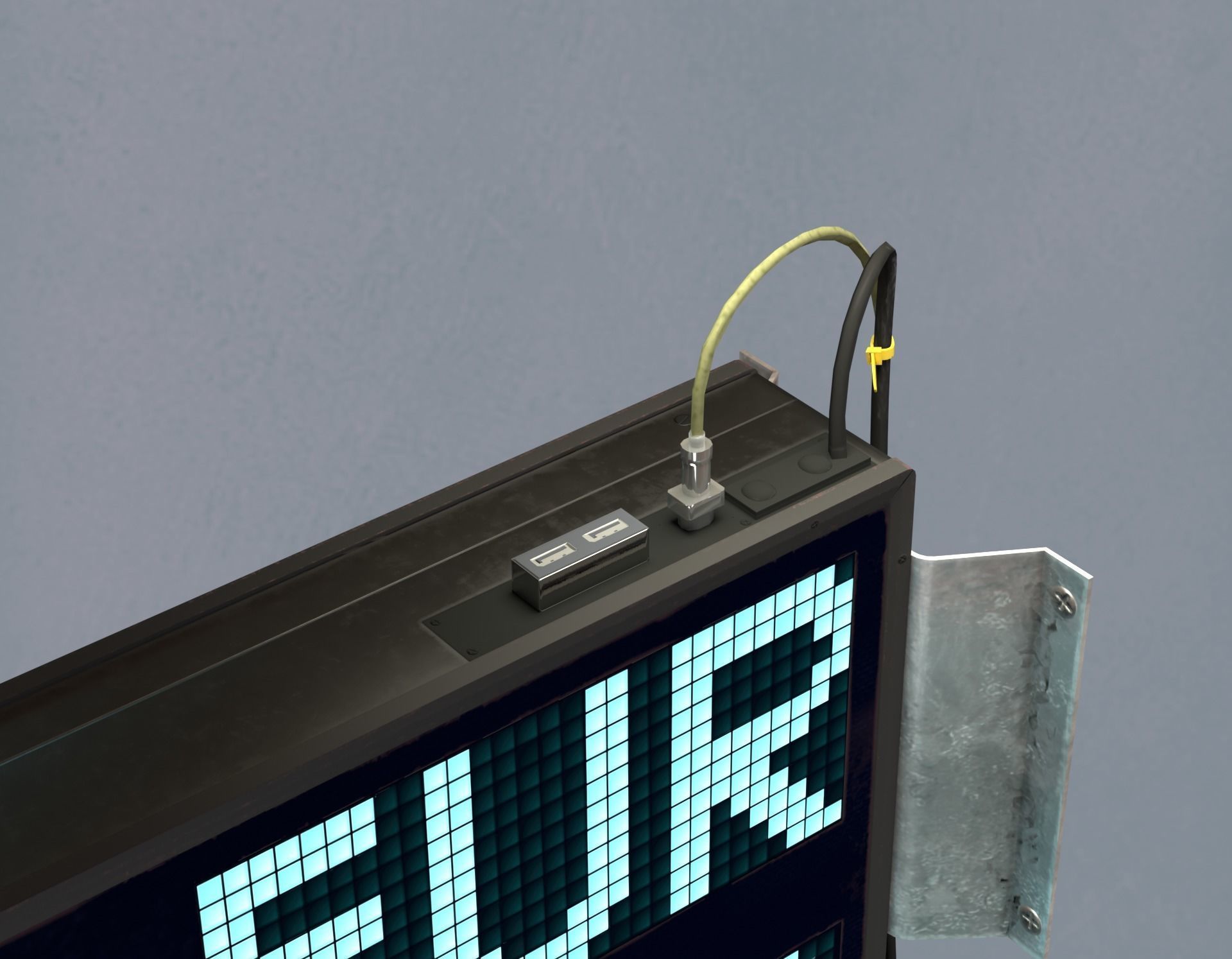 Editable Exchange Rate Board Low-poly 3D model_16