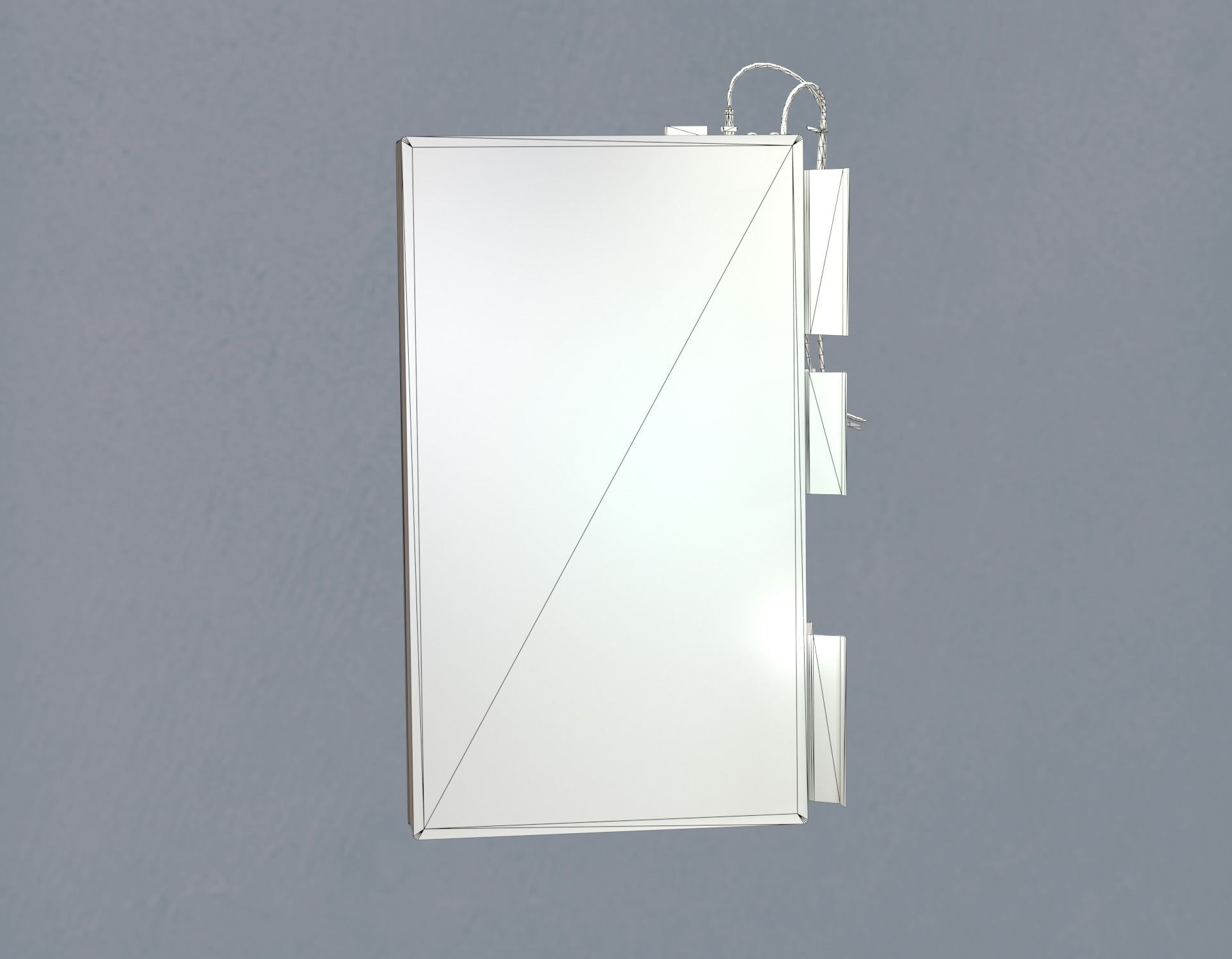 Editable Exchange Rate Board Low-poly 3D model_9