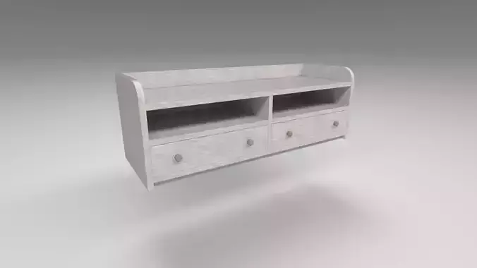 Modern wooden comode light  Low-poly 3D model