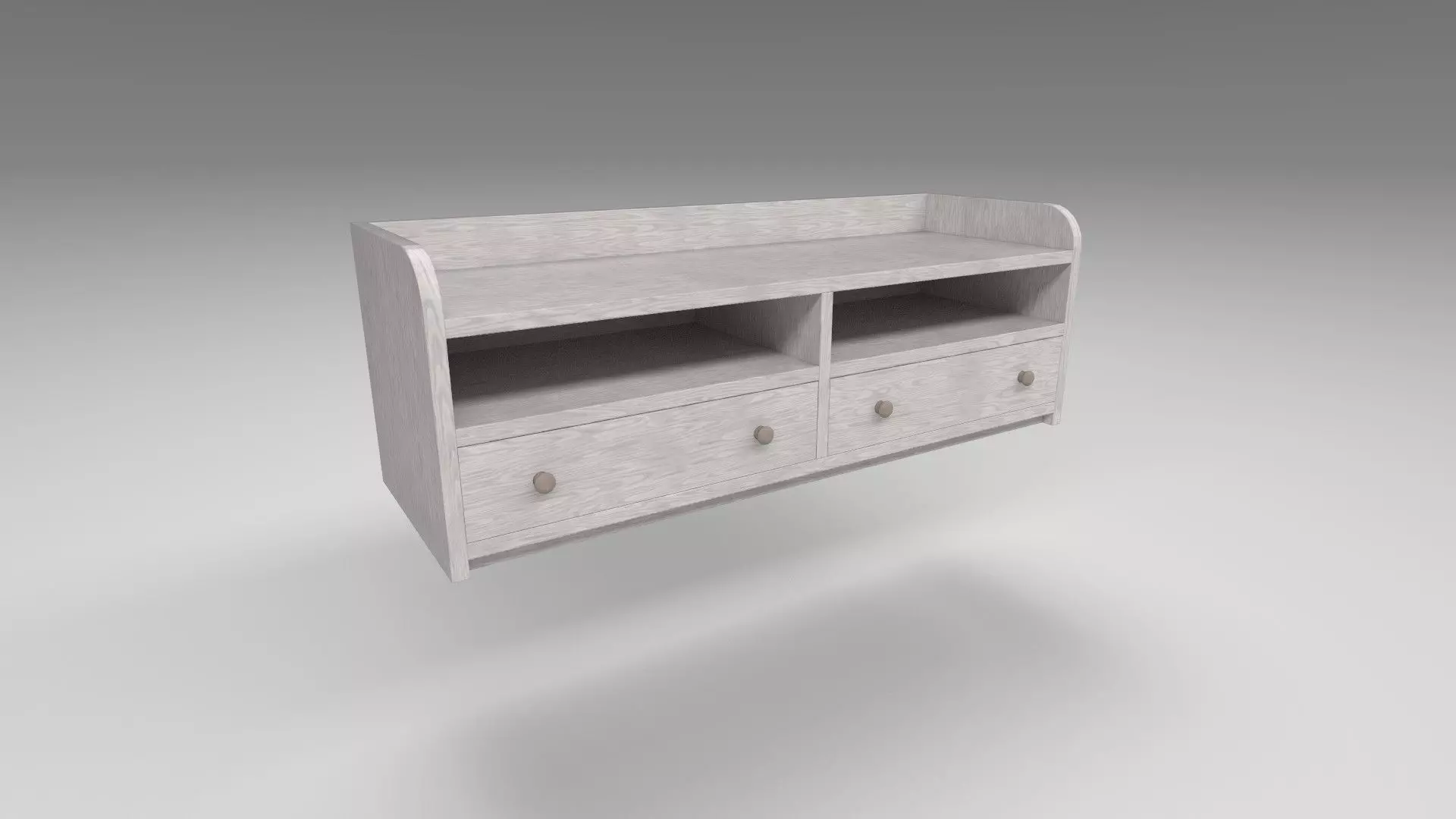 Modern wooden comode light Low-poly 3D model_0