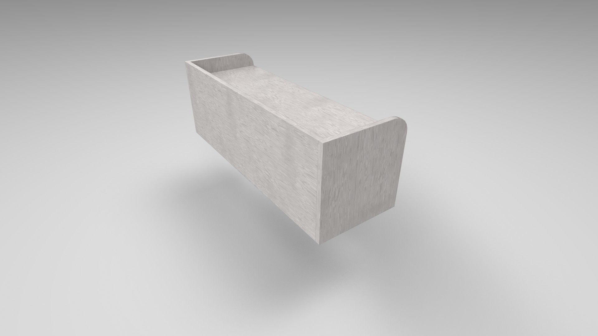 Modern wooden comode light Low-poly 3D model_3