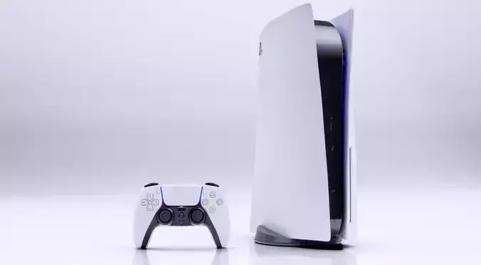 Sony Playstation 5 and Dualsense Controller Set  3D model