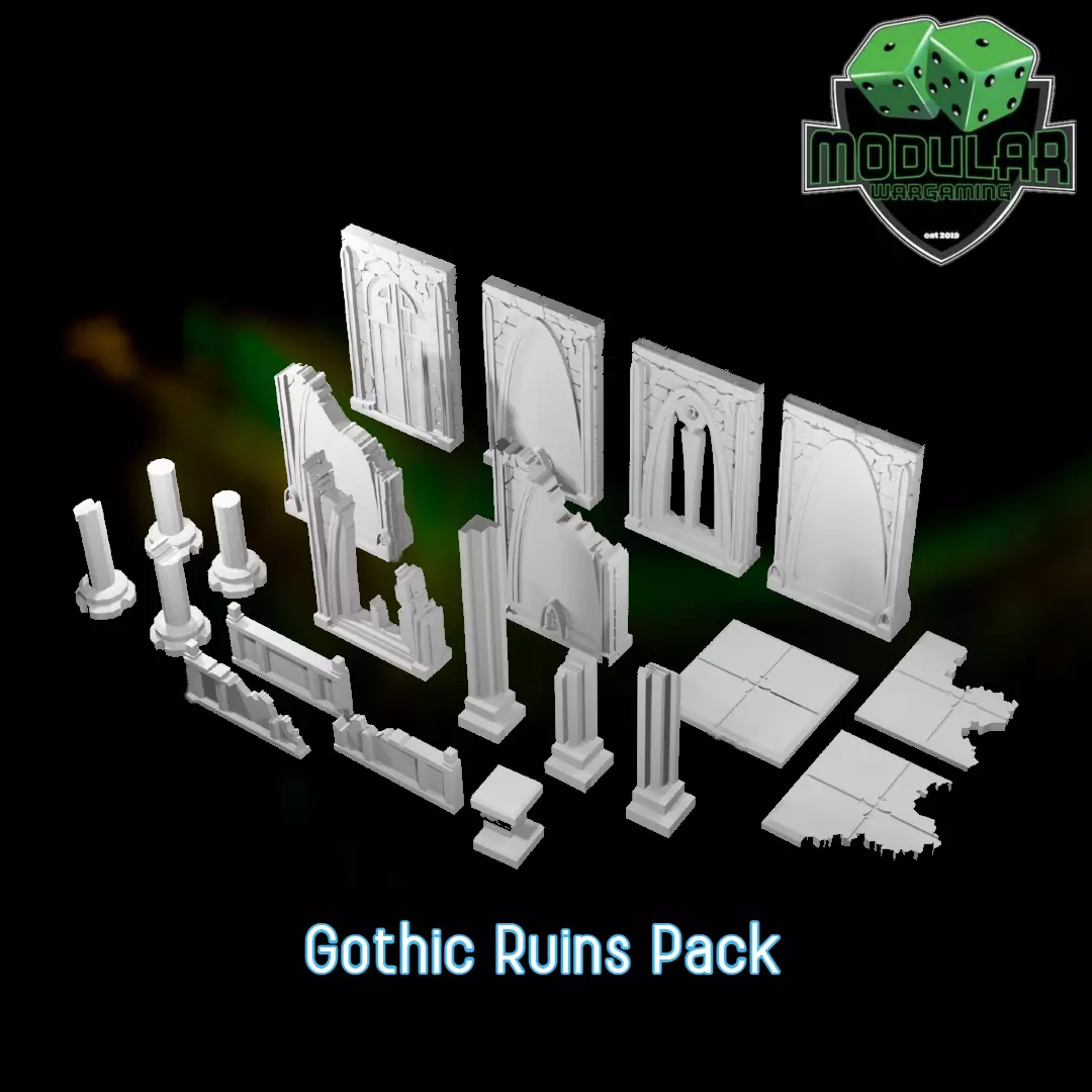 Gothic Ruins Pack 3D print model_0