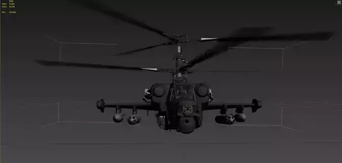 KA 50 Helicopter 3d model 3d max 2019 Low-poly 3D model