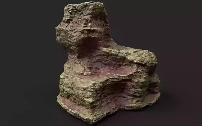 Desert Cliff 21-7 Low-poly 3D model