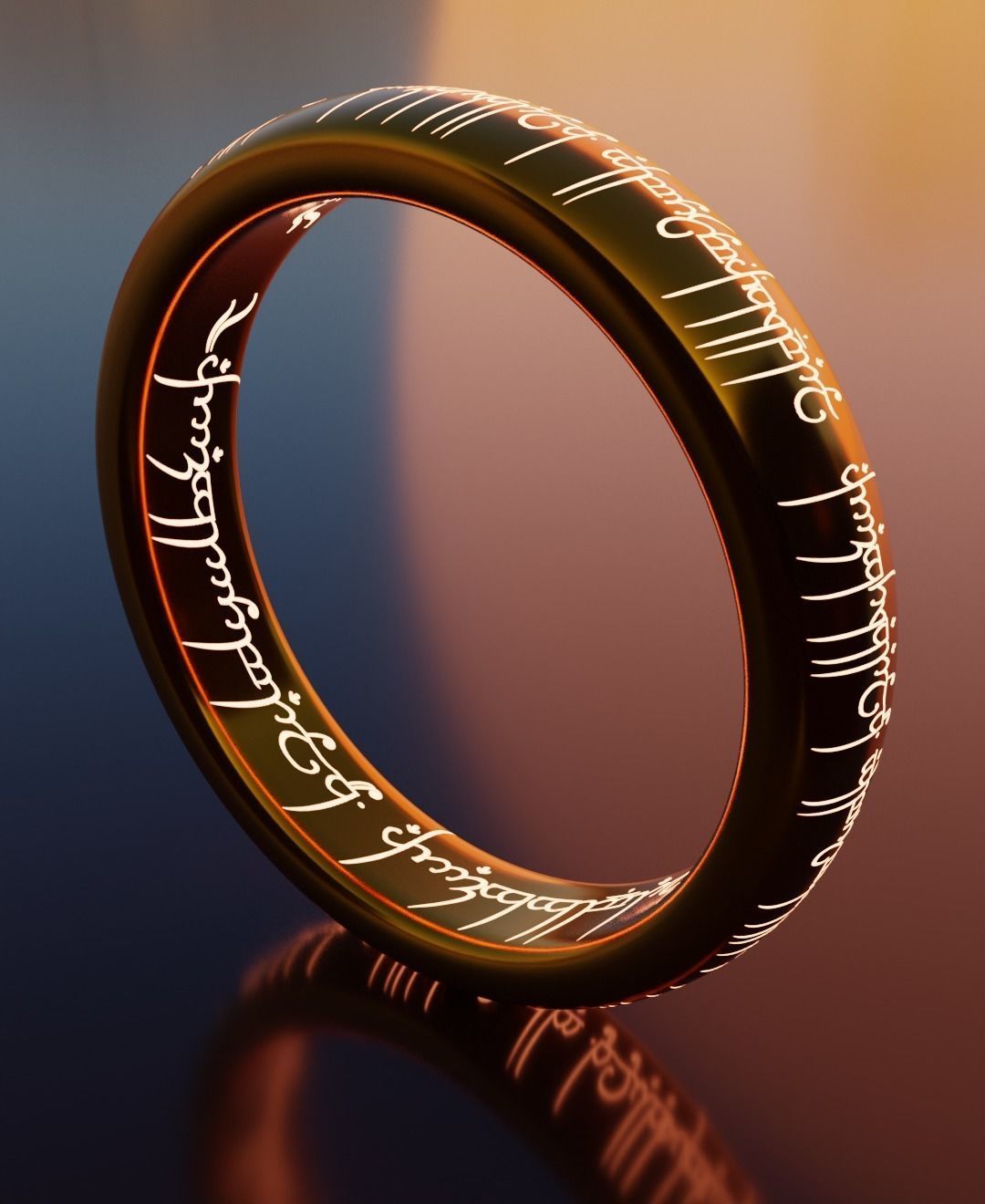 The One Ring from LOTR Low-poly 3D model_2