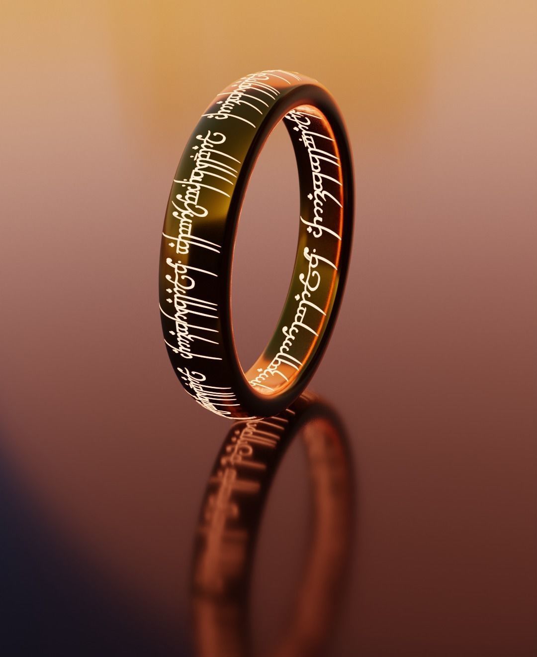 The One Ring from LOTR Low-poly 3D model_5